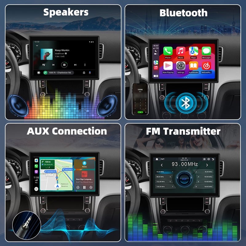 7″ Easy-Install Apple Carplay Touch Screen Radio -Portable- 2026