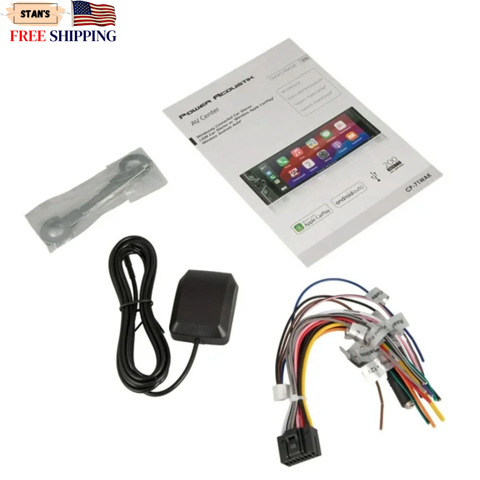 CP-71WA Single DIN 6.5″ Color Touchscreen Car Stereo with Bluetooth Connected…