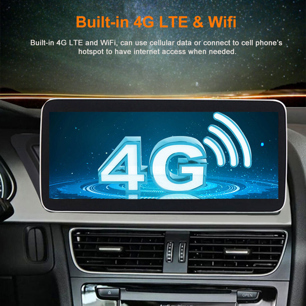 8.8″HD Car Stereo Player for Audi A4 A5 2009-2015 GPS Phonelink Wireless Carplay