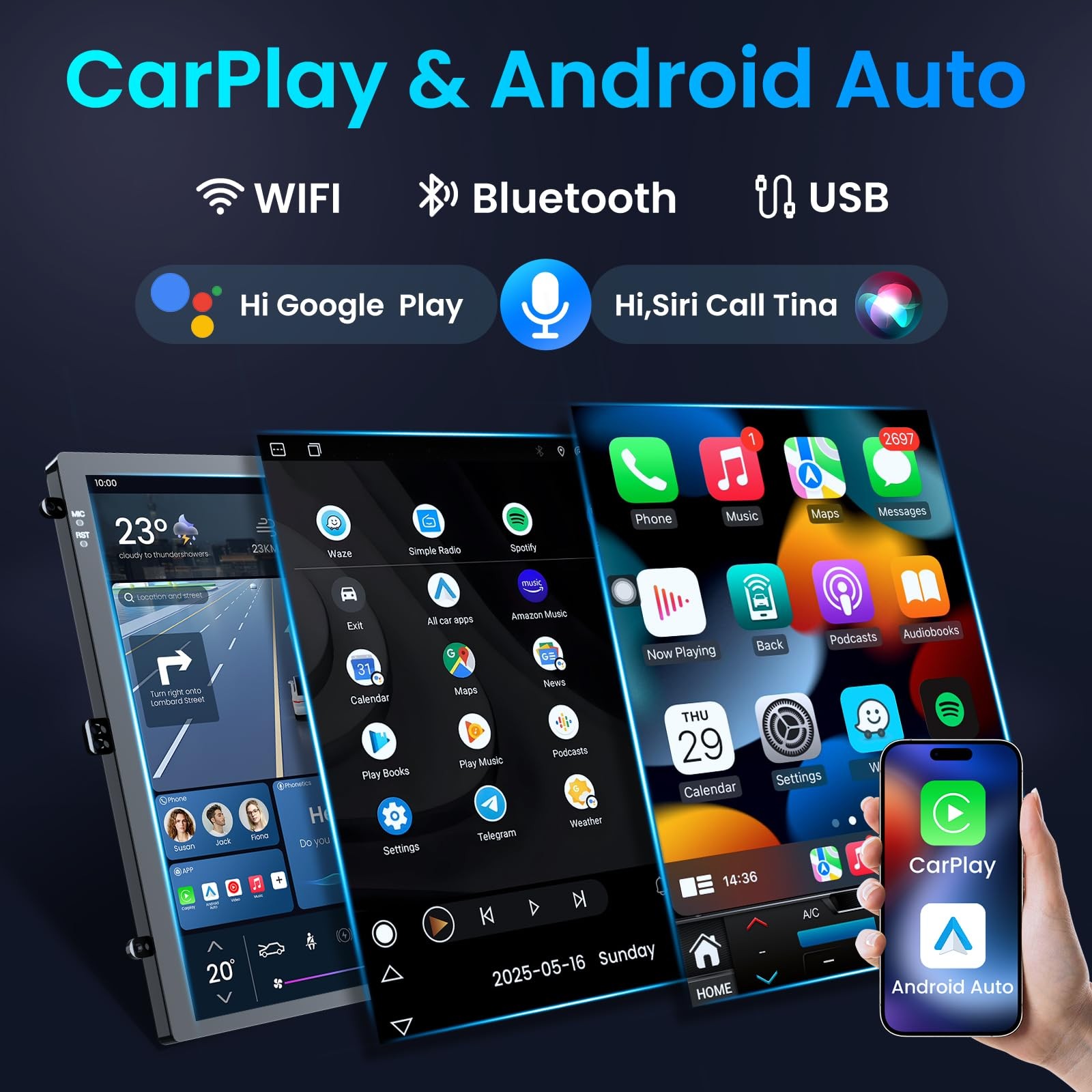 for Buick Lacrosse 2010-2013 Android Auto Navi Stereo Carplay 64G Car Radio