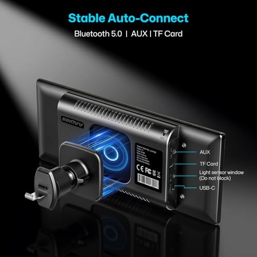CarPlay Screen for Car, 10.3″ Wireless Apple CarPlay & Android Auto, Plug & V1