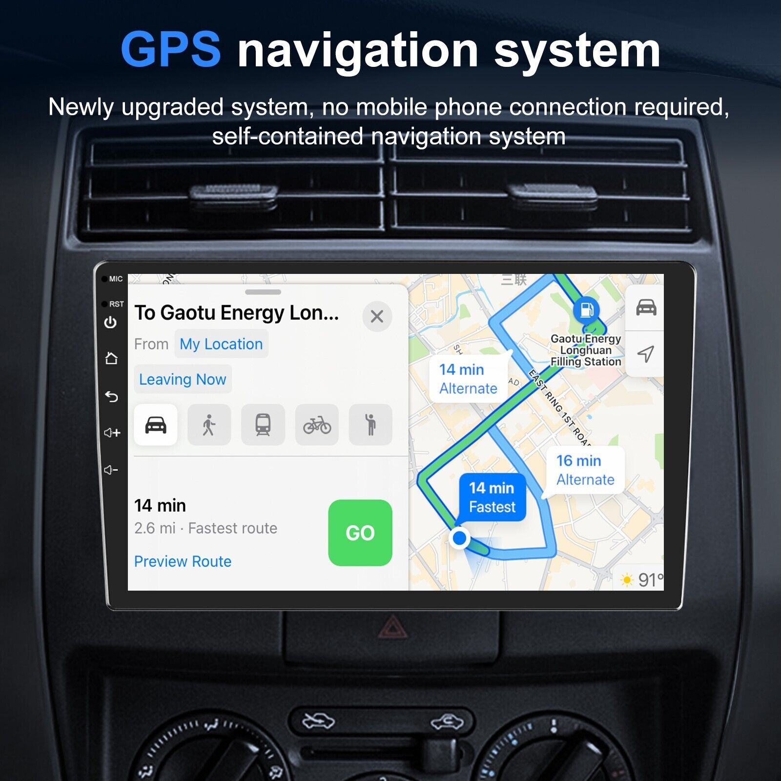 10inch Android 12 Car Stereo Apple Carplay Android Auto GPS WiFi 2Din Head Unit
