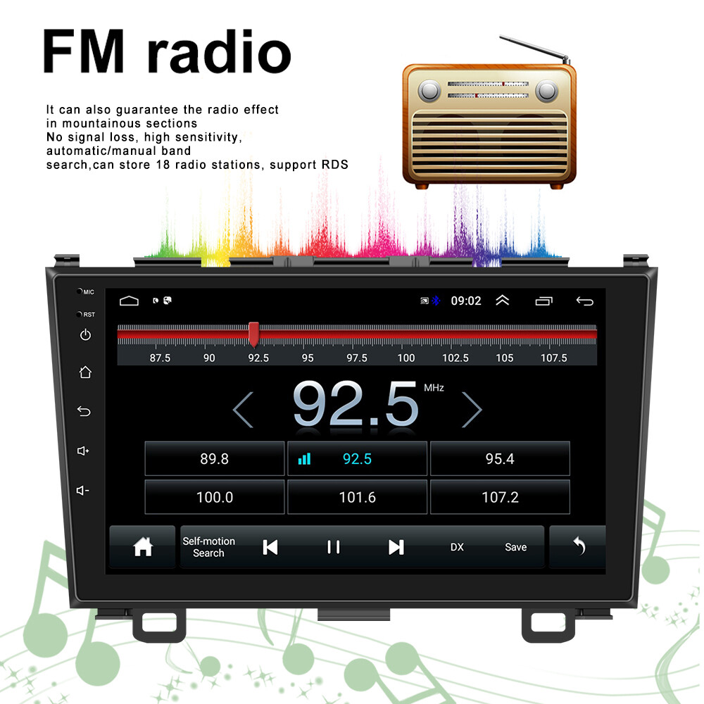 For Honda CRV 2007-2011 Car Stereo Radio 9” Android 15 Carplay GPS Navi WIFI BT