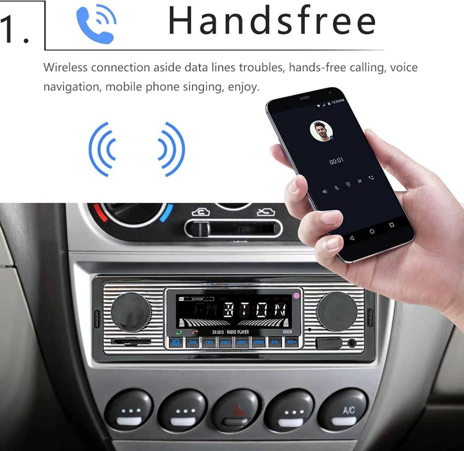 Bluetooth MP3 Player for Cars: USB/AUX Inputs & 4 Channel Sound Experience