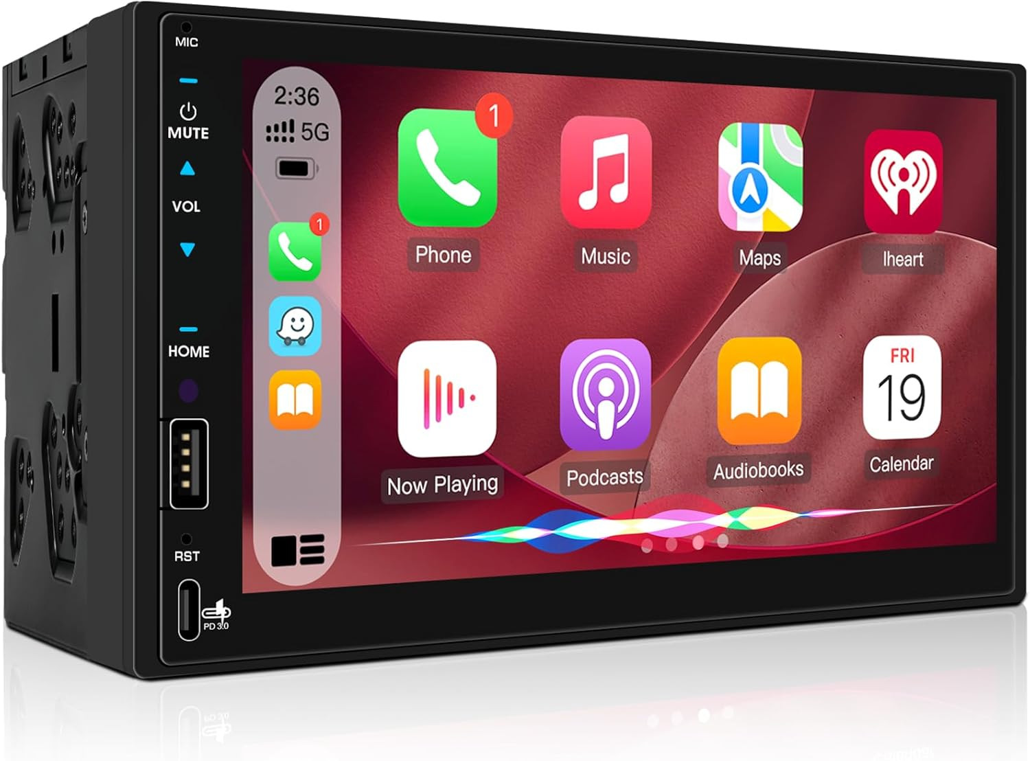 Double Din Carplay Stereo Receiver: 7 Inch Wireless Android Auto Car Radio – Inc