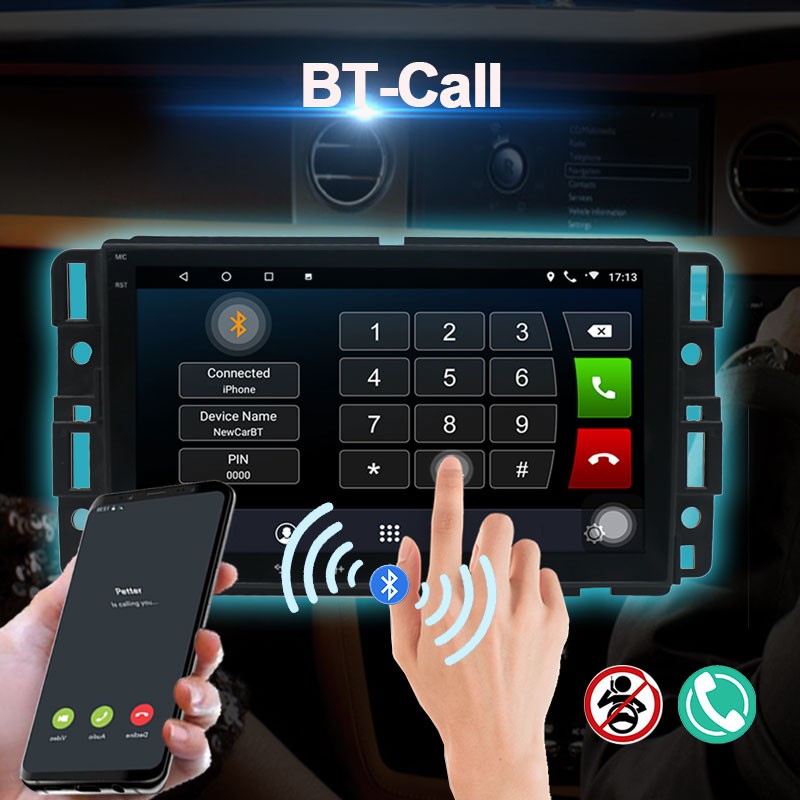 Apple CarPlay Bluetooth Eonon 8 Inch Android 10 Car Stereo Chevrolet, GMC, Buick