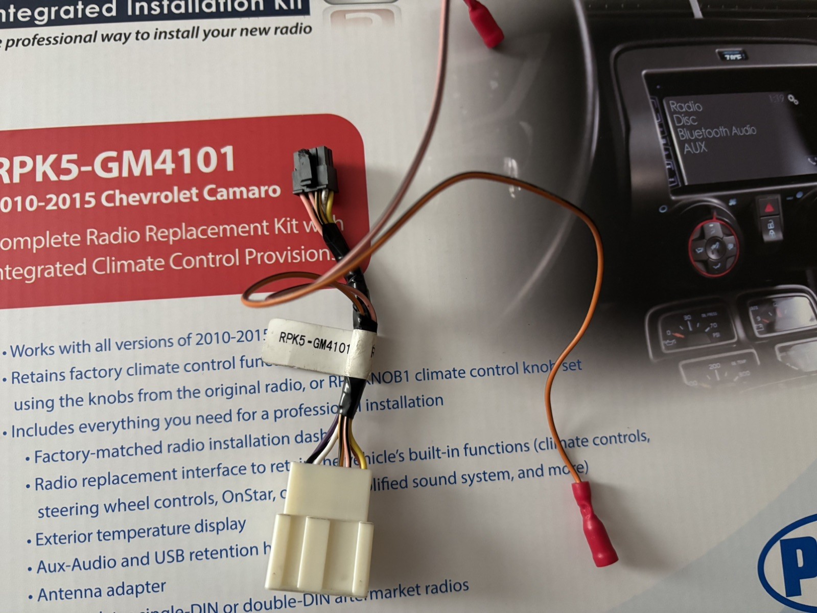 PAC RPK5-GM4101 Radio Installation Kit (No Bezel) Chevrolet Camaro 2010 – 2015