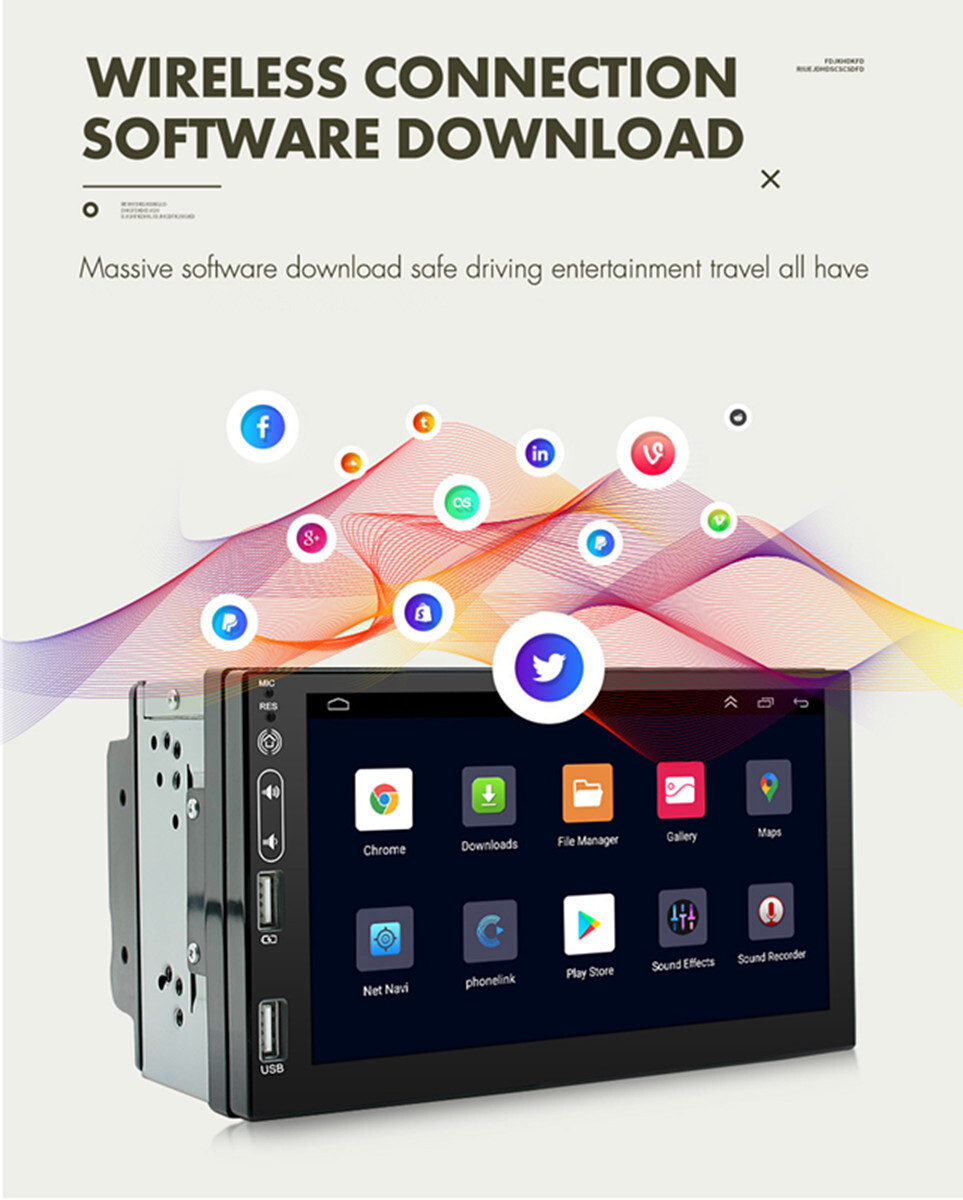7in Touch Screen Car Stereo GPS Radio Player Audio 2 DIN Android 10 Mirror Link