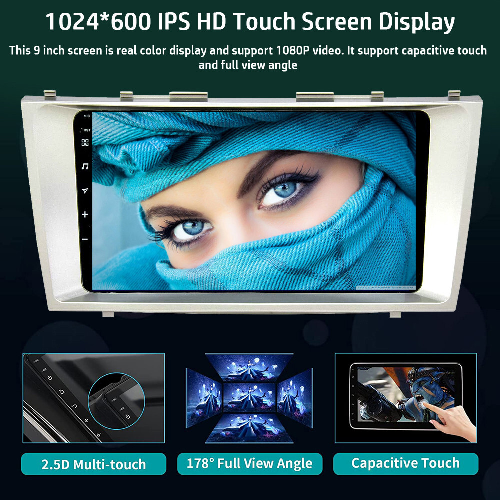 For Toyota Camry 07-11 JBL Android 12 Car Stereo Radio GPS Apple CarPlay 2+32GB
