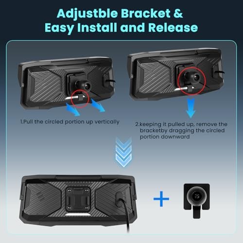 6.86 inch Motorcycle Carplay Screen GPS Navigation System with Wireless
