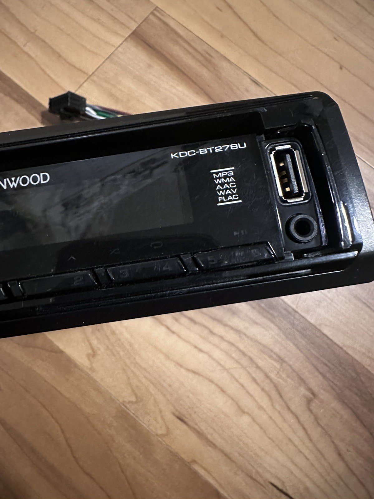 UNTESTED Kenwood KDC-BT268U Bluetooth CD/MP3/USB Car Receiver Detachable Face