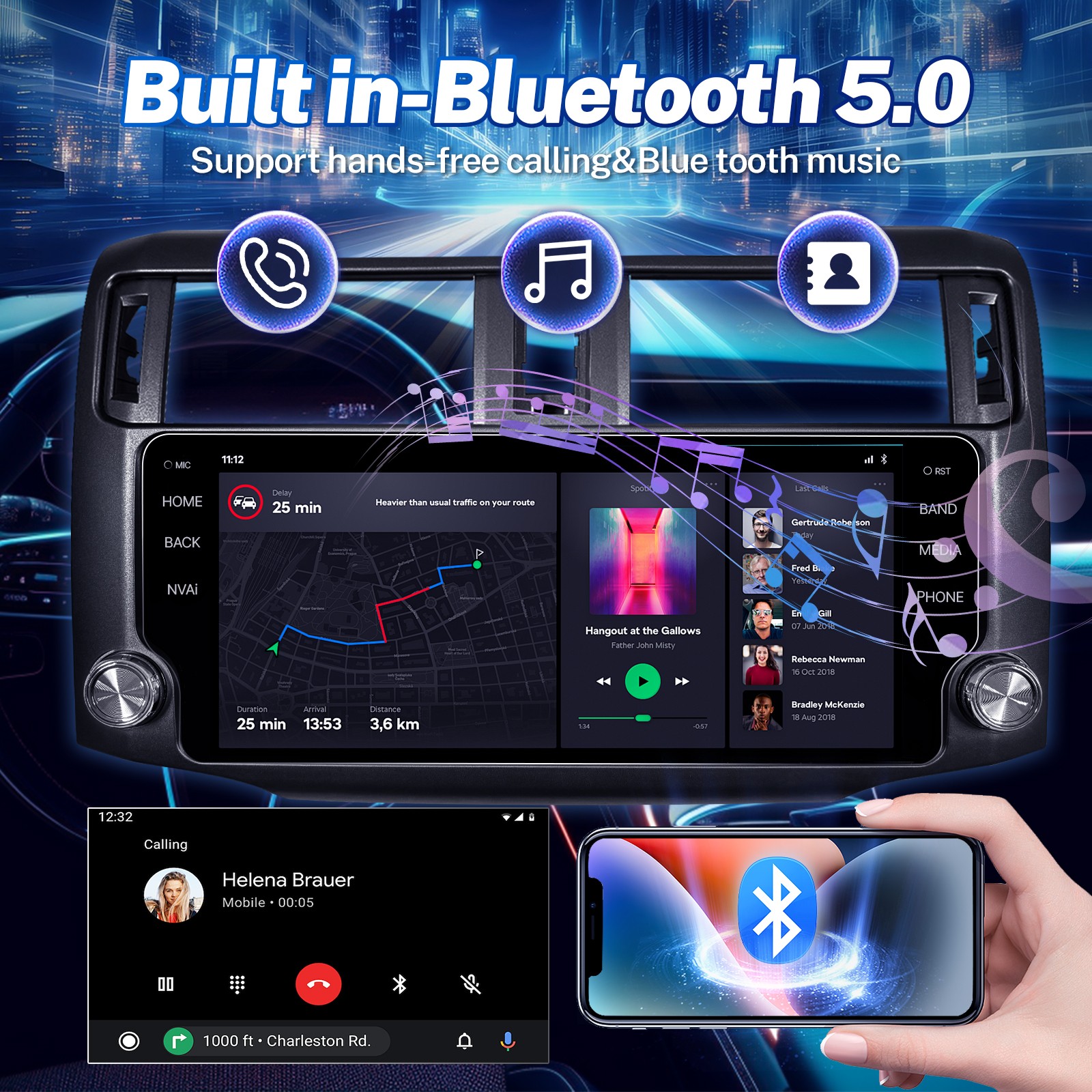 10.33″ For Toyota 4Runner 2010-2019 Apple CarPlay Car Radio Stereo GPS 6GB+128GB