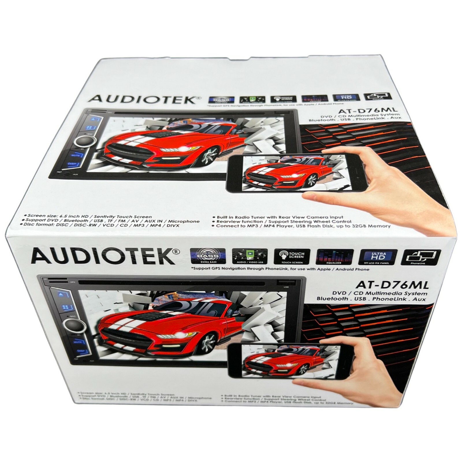 200w 2Din Car 6.2″ DVD CD Touch Screen Radio Mirror Link For Android & IOS NAVI