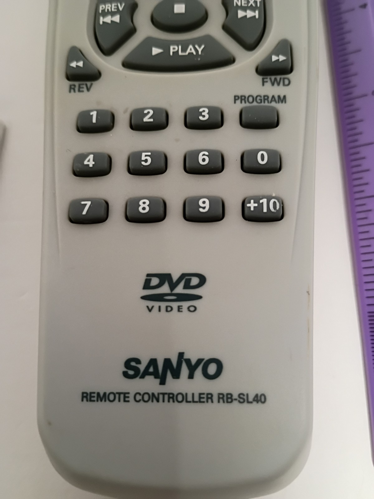 Sanyo RB-SL40 DVD Remote Control Genuine Original For DWM-400 Untested Used