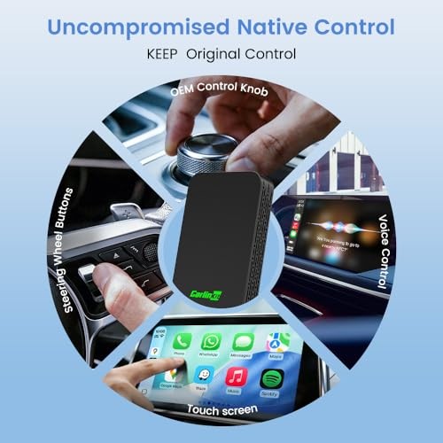 5.0 CarPlay & Android Auto Adapter – 2air – Plug & Play – No Lag – Stable