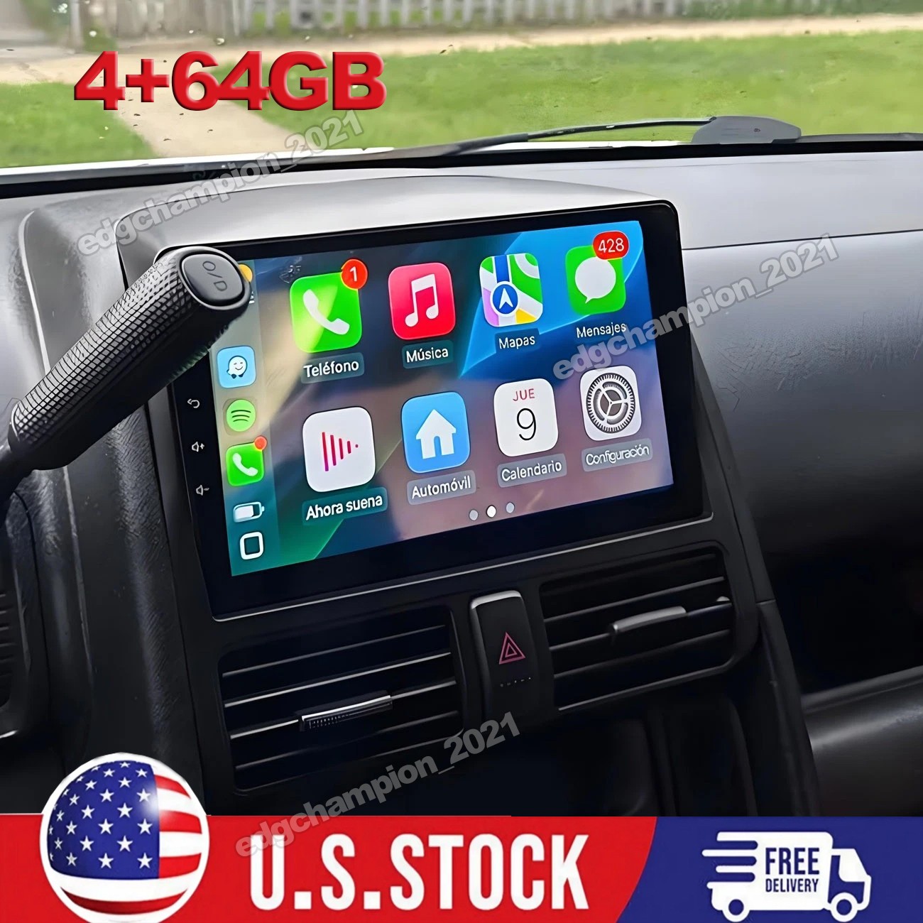 9″ Apple Carplay Car Stereo Radio GPS Navi BT 4+64G For Honda CR-V CRV 2001-2006
