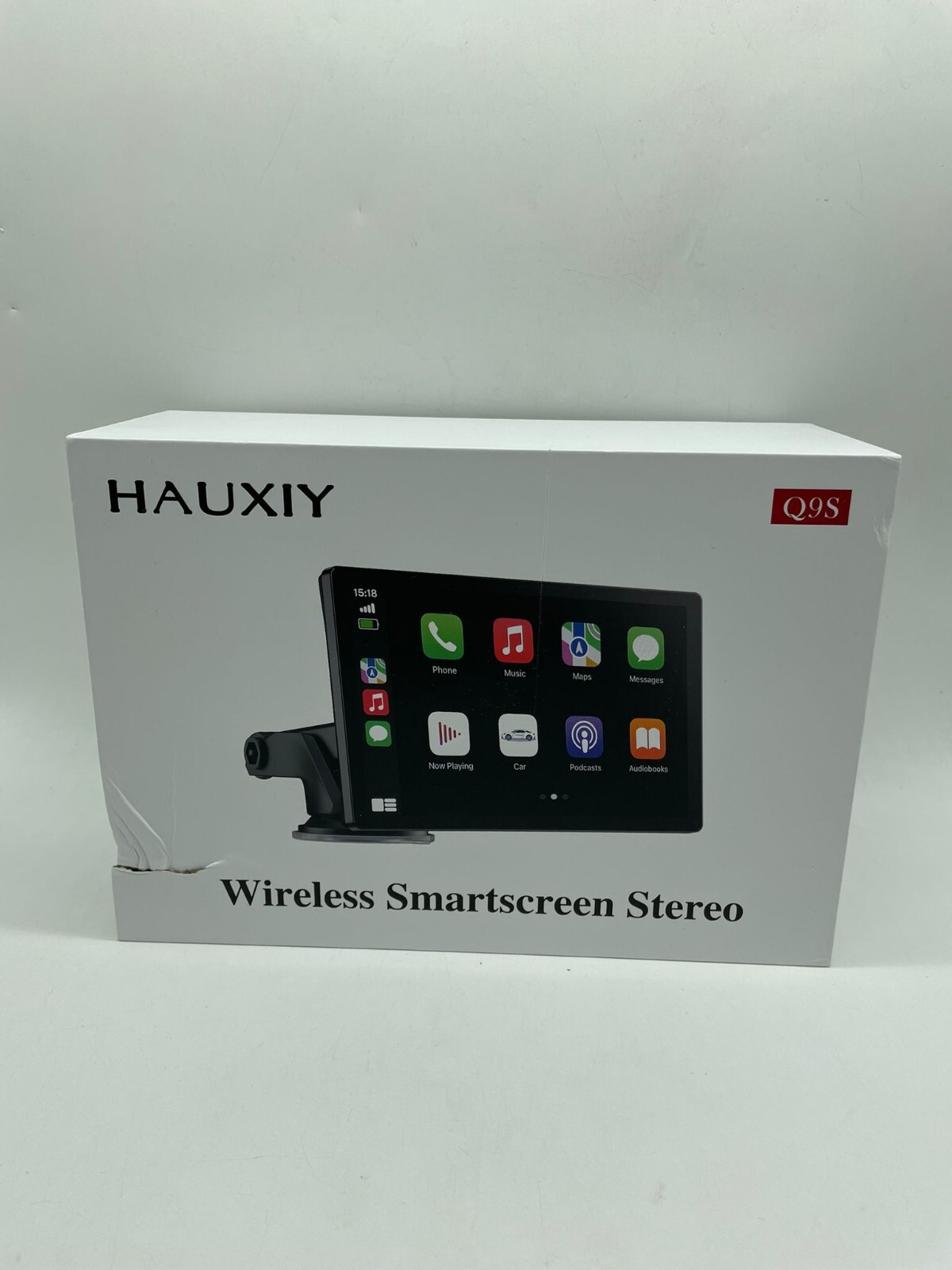 Wireless Carplay Touchscreen with 4K Dash Cam, 9″ Portable Apple Carplay & Andro
