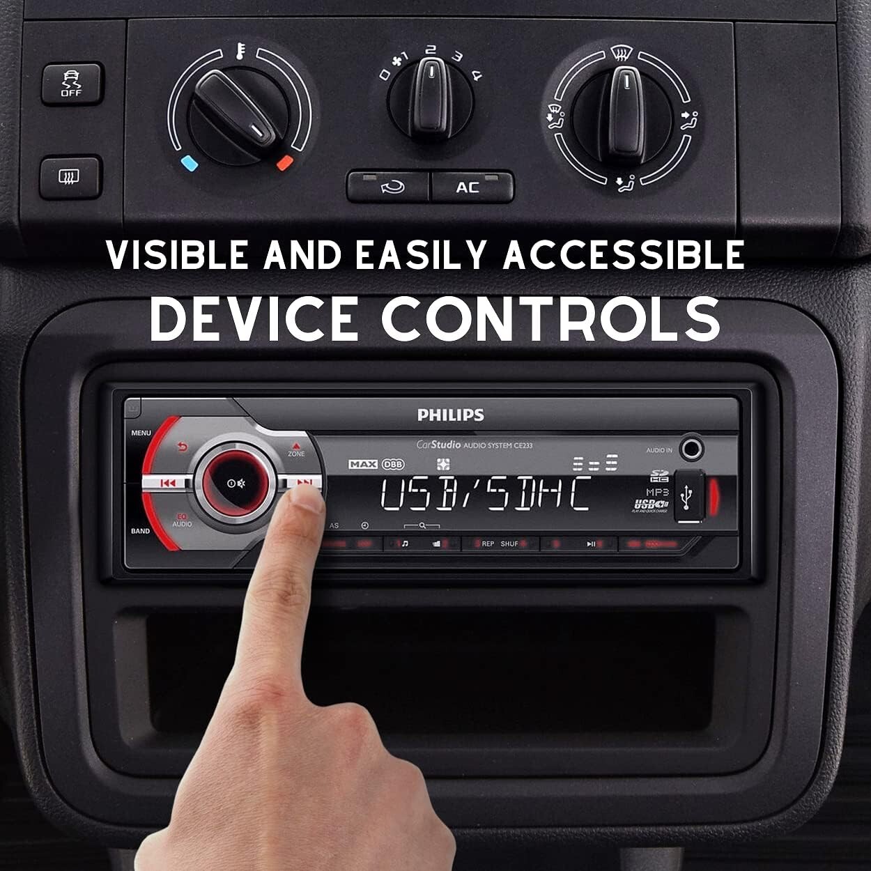 PHILIPS CE233 Digital Car Stereo Audio System , NEW