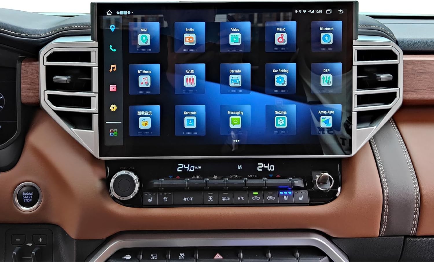 14.6” Large Screen Car Radio Stereo GPS Carplay For Toyota Tundra 2019~2024