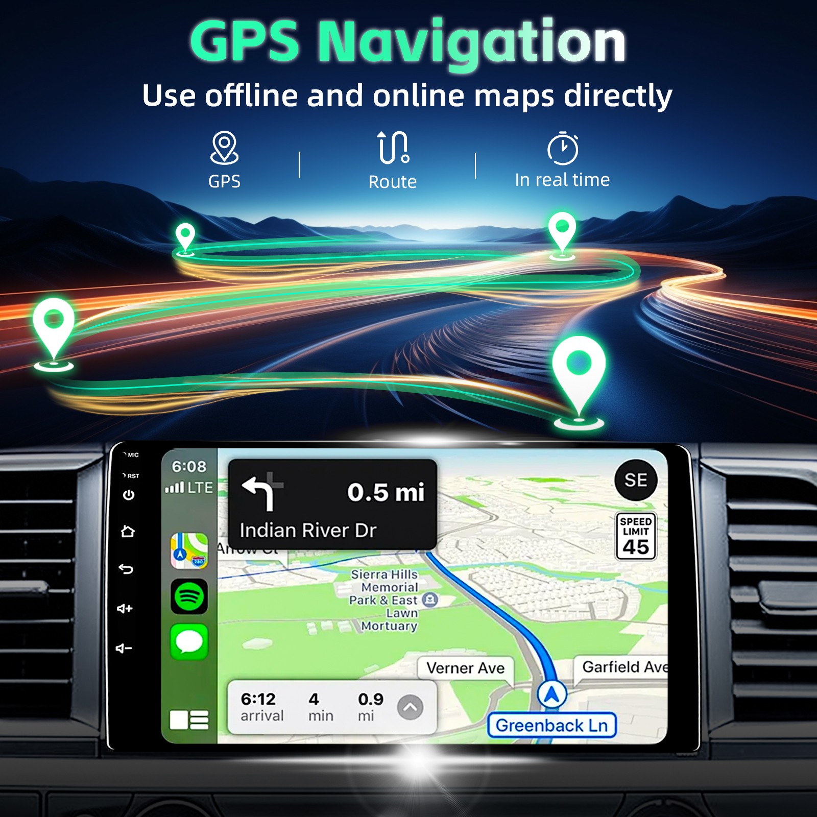 For Jeep Wrangler JK 2007-2017 10″ Car Radio Android Auto Stereo DSP GPS Navi