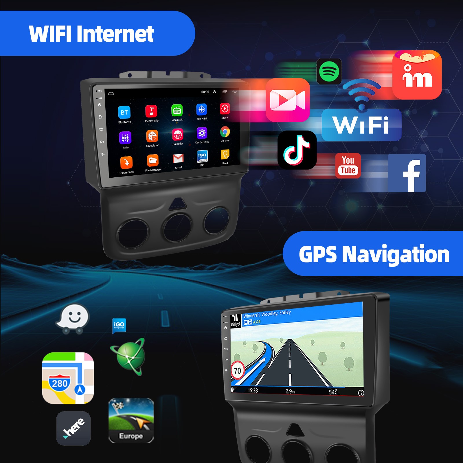 Android 16 Car Stereo for Dodge RAM 1500 2500 3500 2013 2014 2015 2016 2017 2018