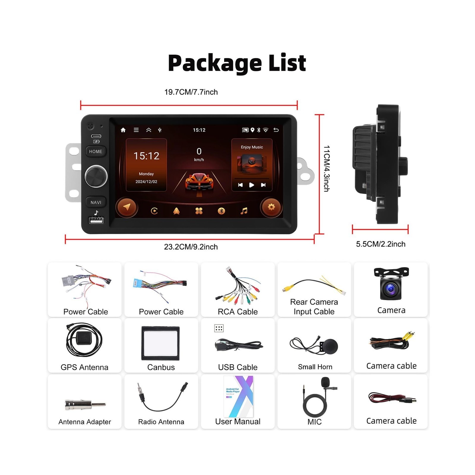 2G+64G Android Car Stereo Radio for Chevy Chevrolet Silverado SSR Tahoe 2003-…