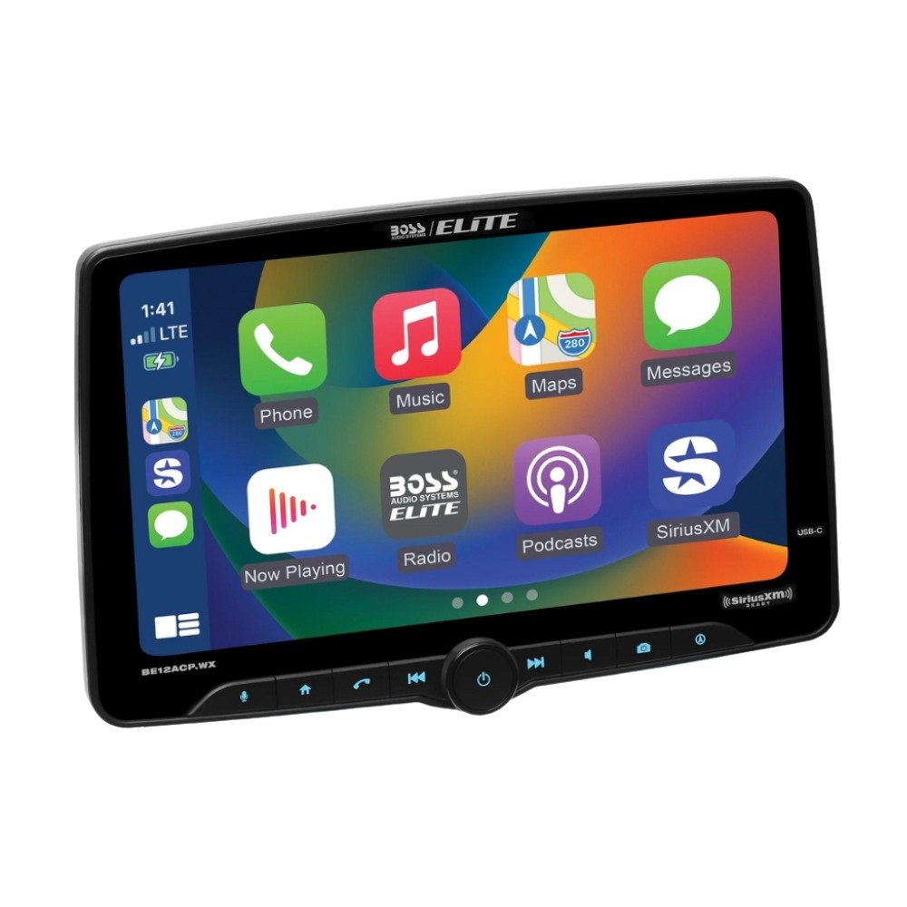 BOSS Elite BE12ACP.WX 12″ Single-DIN Digital Multimedia & Apple CarPlay