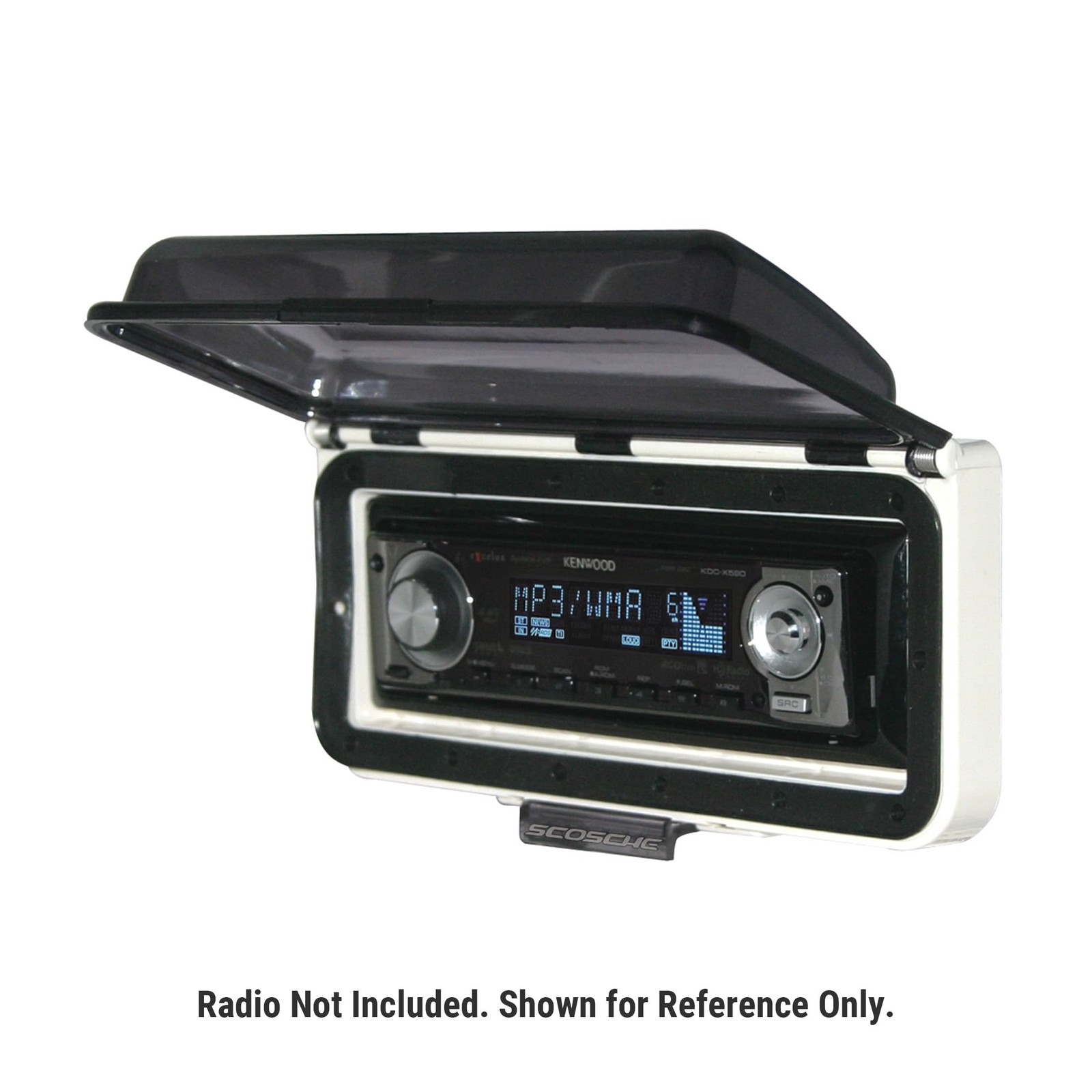 Scosche ACM3W Universal Marine Radio Cover – Water Resistant Boat Dash White