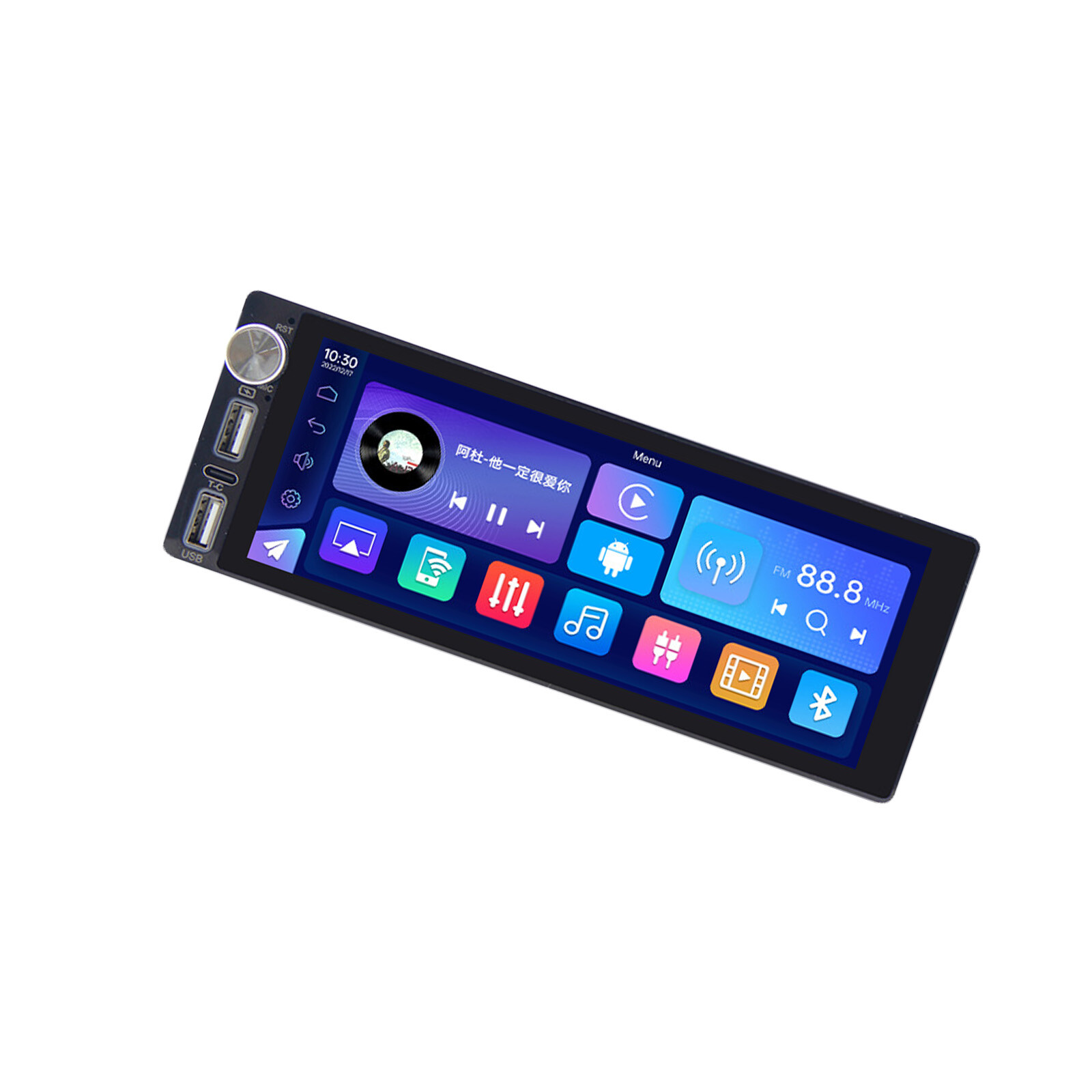 Single Din Car Stereo Wireless Apple CarPlay 6.9″touchscreen Radio Bluetooth USB