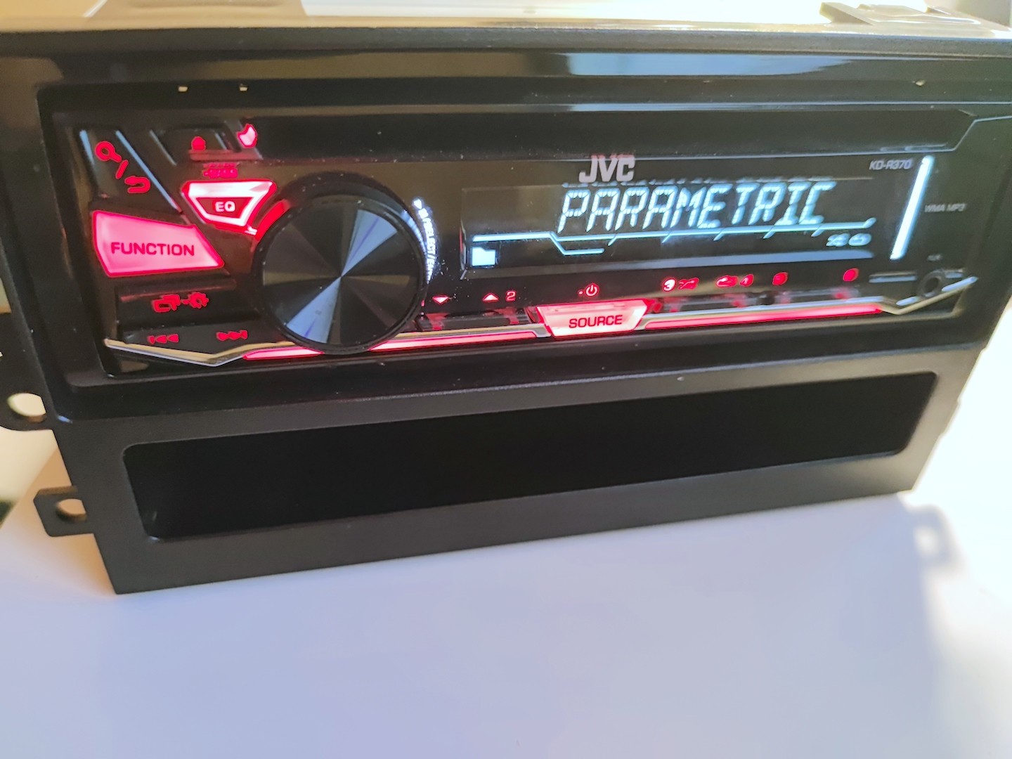 JVC KD-R370 Car Stereo Radio CD MP3 WMA AUX 3.5mm +Extender +Wire Harness Tested