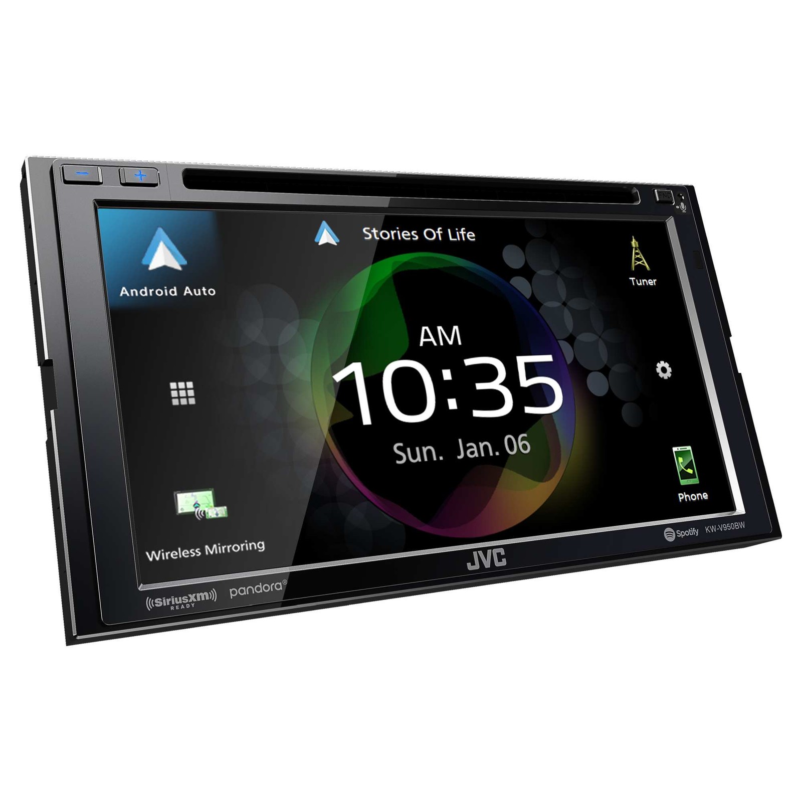 JVC KW-V950BW compatible Wireless CarPlay Wireless Android Auto 2-DIN Open Box