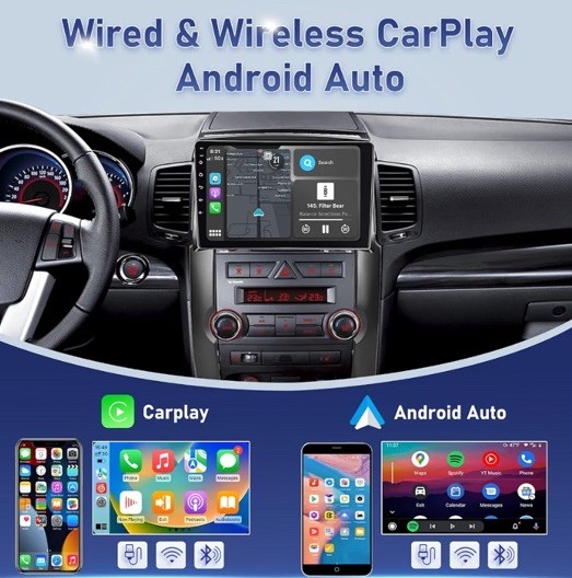 Kia Sorento 2009, 2010 2011 2012,Touch Screen Stereo with Carplay & Android Auto