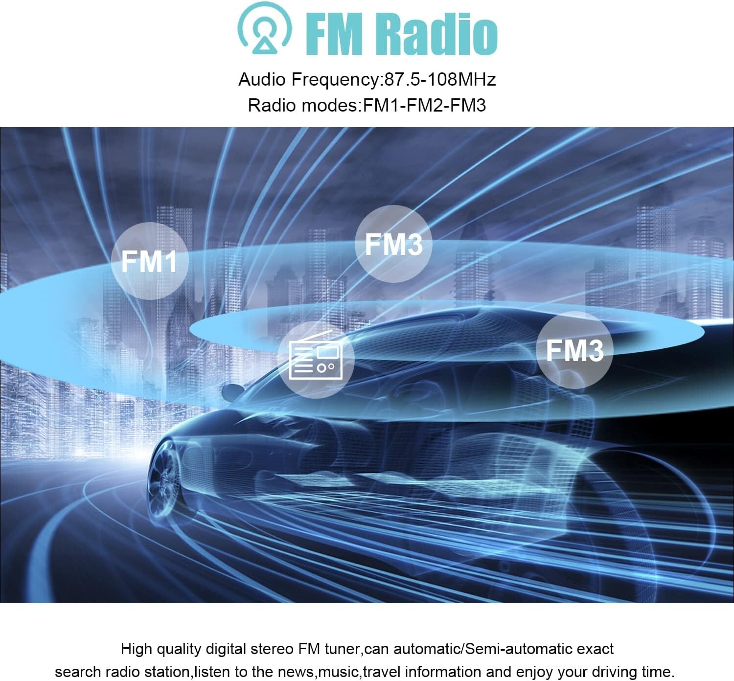 Estereo De Pantalla con Bluetooth Para Auto Coche Carro MP3 Player USB/SD/AUX/FM