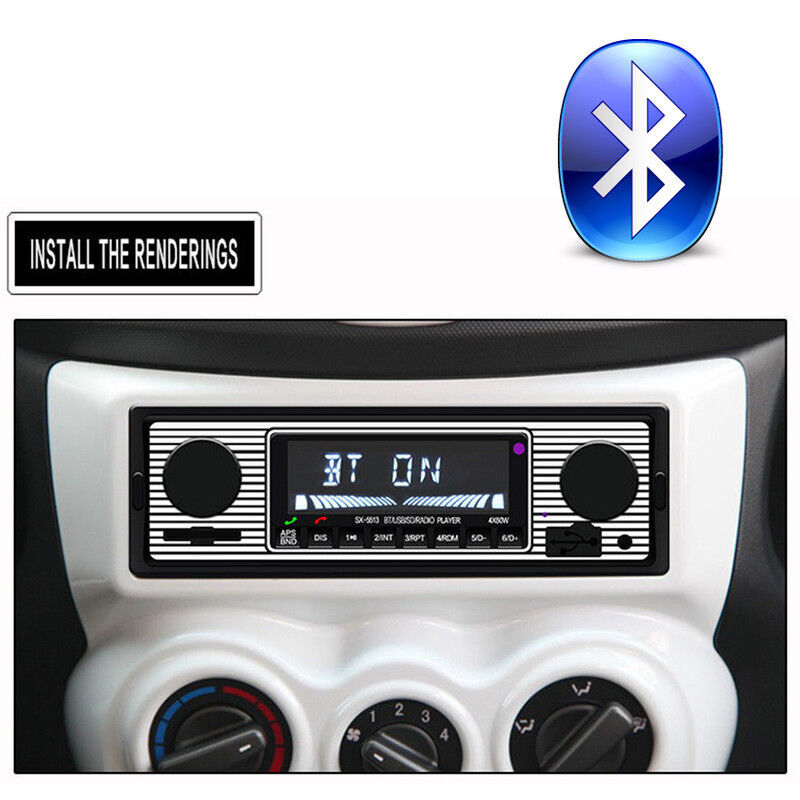 4-Channel Digital Car Bluetooth Audio w/Bluetooth+Microphone+Remote Control MP3