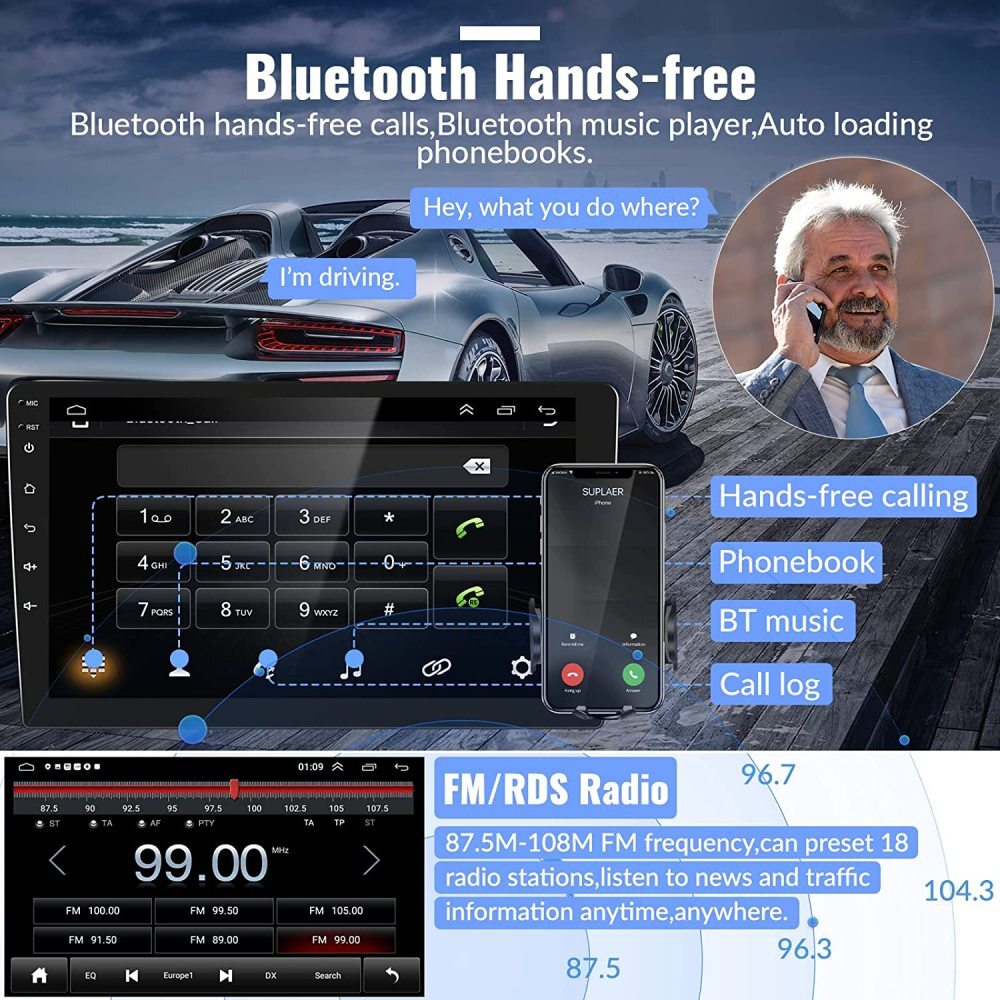 Android 13 Wireless Carplay Car Radio Stereo GPS Navi For Ford Escape 2008-2012