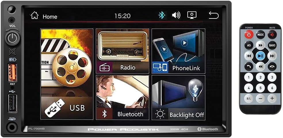 Power Acoustik PL‐700HB 7″ Android Touchscreen Display Double-DIN Car Stereo