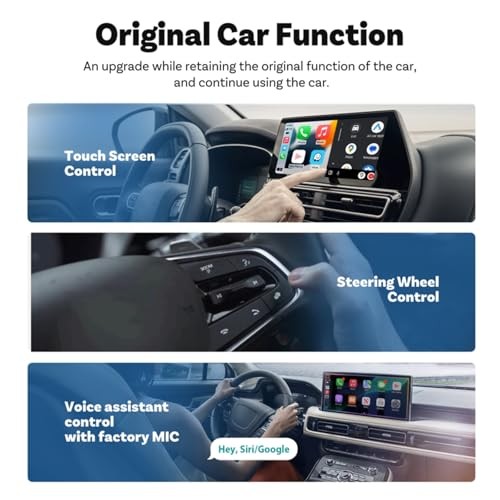Wireless CarPlay & Android Auto Adapter Dongle, WiFi 6 Bluetooth 5.4 for Low