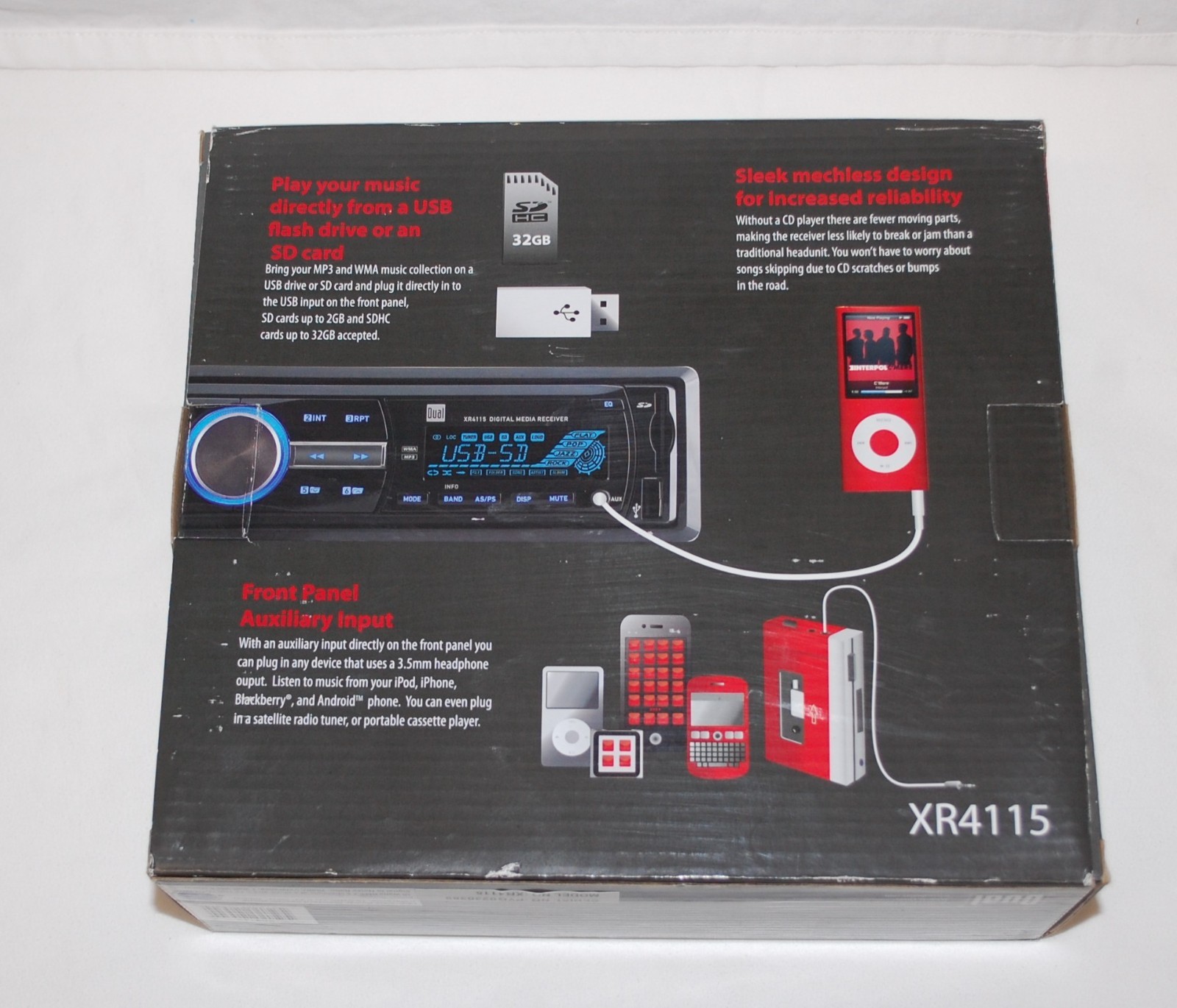 Dual Electronics XR4115 Digital Media Receiver with USP & SD inputs New in Box