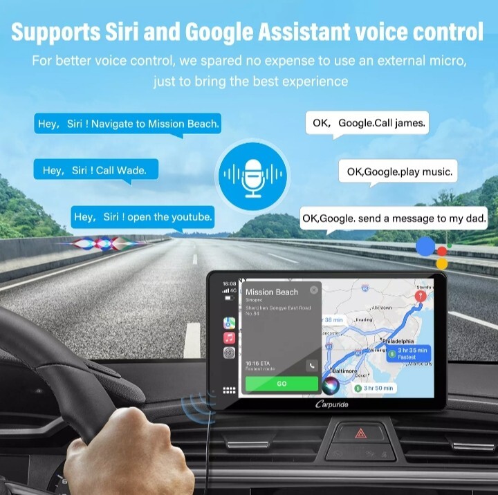Carpuride C3 Wireless Apple Carplay Radio Car Stereo Touch Screen Android Auto