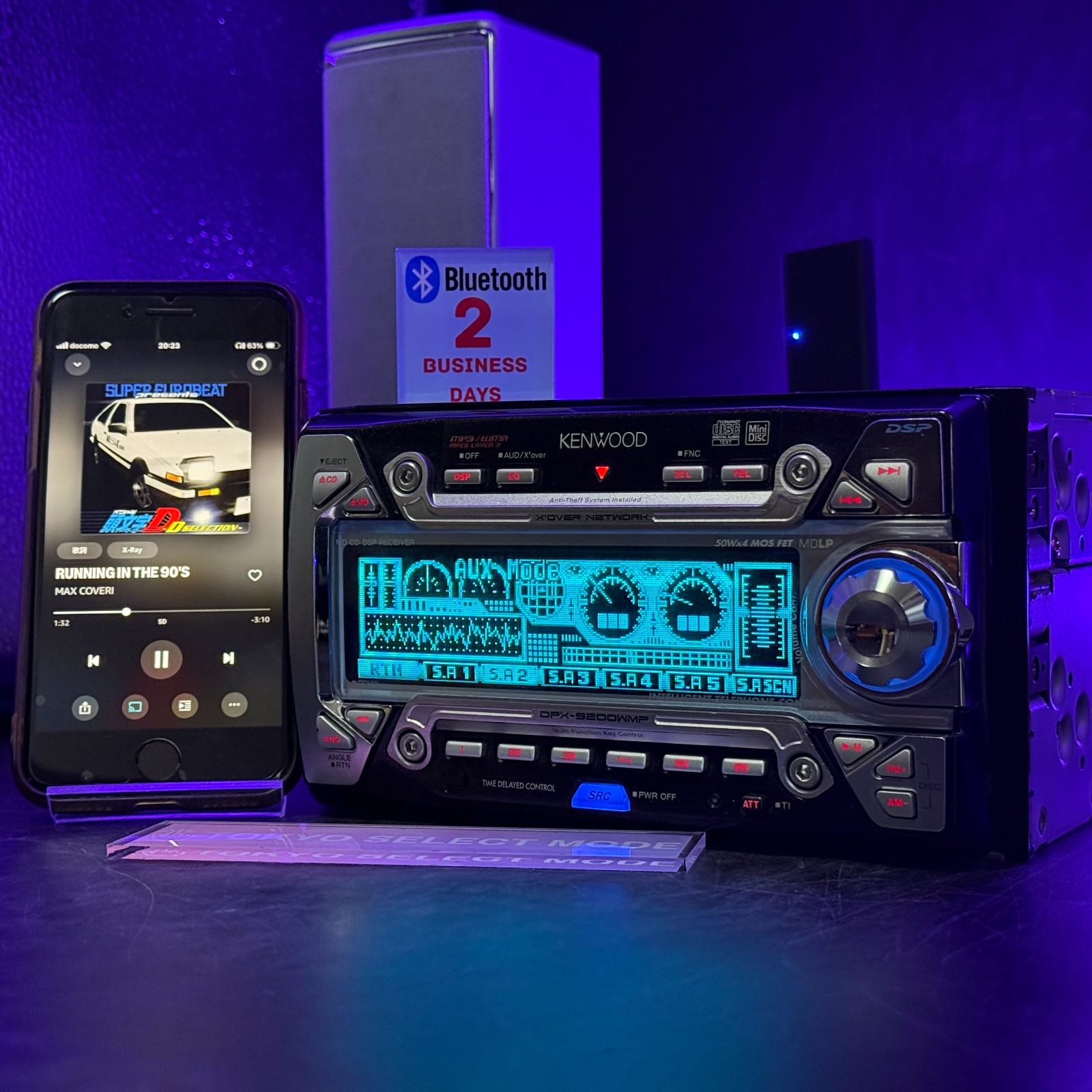 Kenwood DPX-9200WMP 2DIN Car Audio CD MD Player Added Bluetooth JDM DSP In Stock