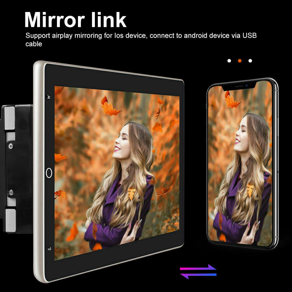 10.1” 2 DIN Rotatable Android 12.0 2+32GB Touch Quad Core Car Stereo Radio GPS