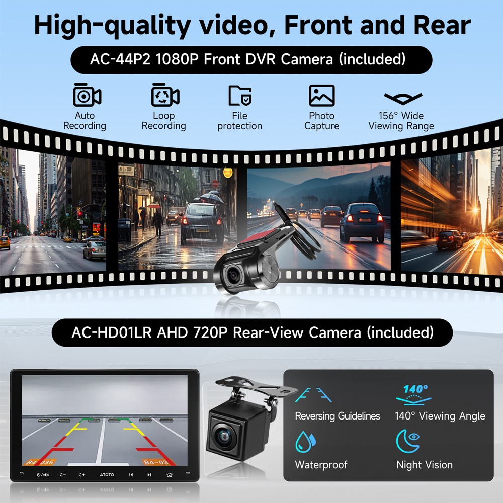 ATOTO F7 XE 7in Double 2DIN Car Stereo with Wireless CarPlay & Android Auto