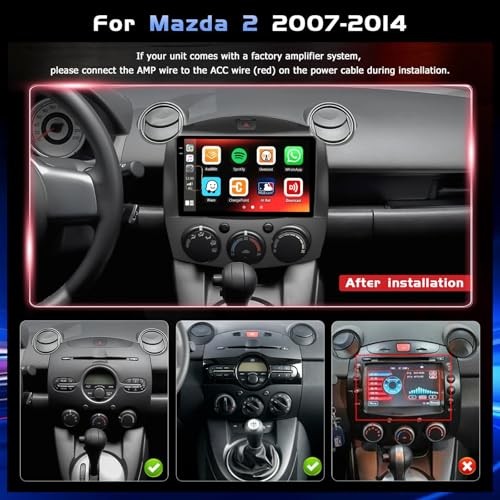 4G+128G Android 15 Car Stereo for Mazda 2 2007-2014 4+128G+incell screen