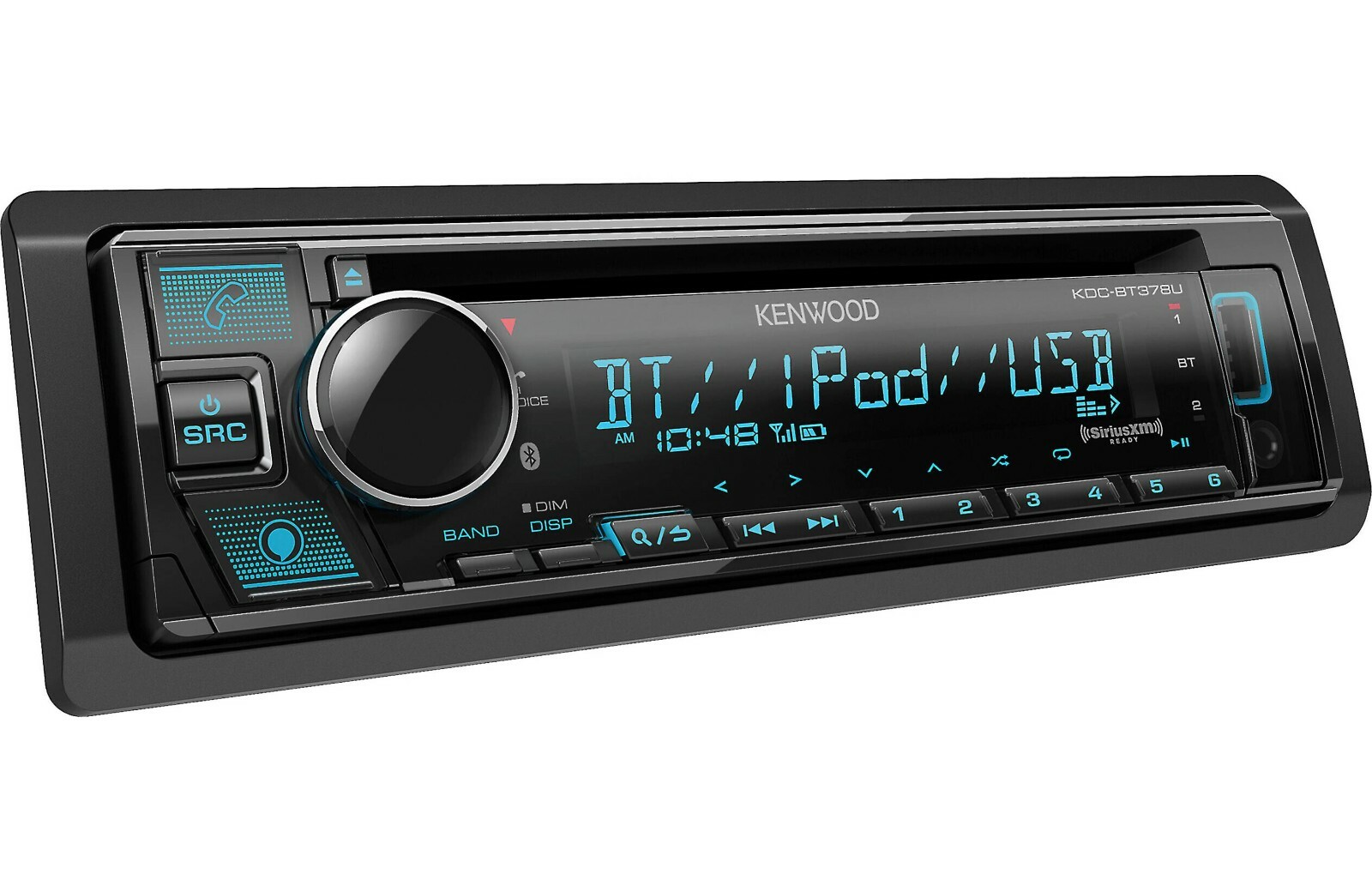 Kenwood KDC-BT378U Bluetooth CD MP3 Android iPhone Pandora AM FM XM USB Aux 6-Ch