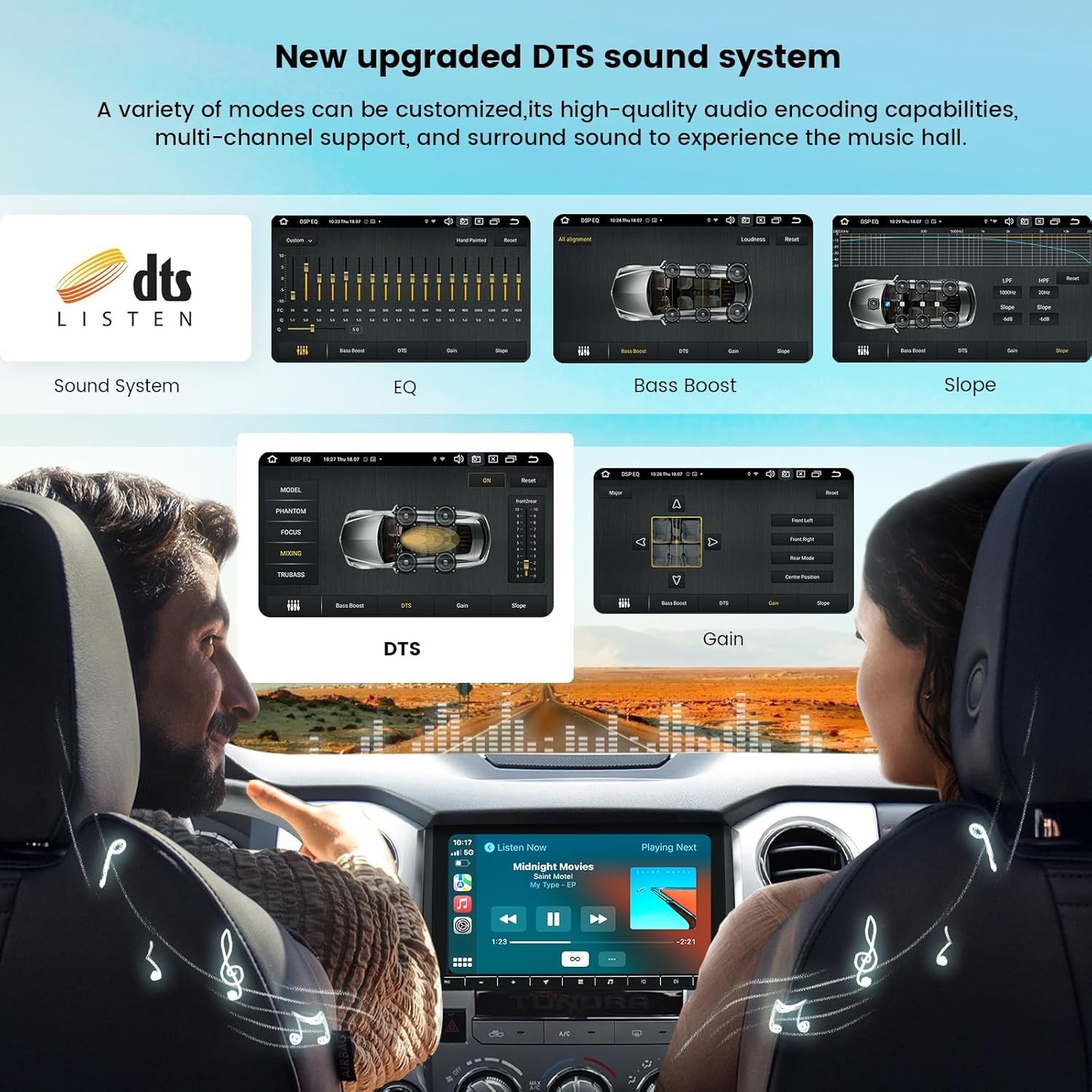 Roadanvi X12 10.2″ Car Stereo for Toyota Tundra 2014-2021 Wireless Carplay 4G