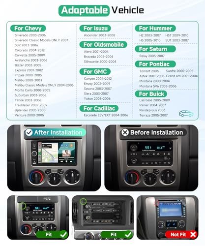 8 Core 4G+64G 5G WiFi Car Stereo for Chevy Silverado SSR Tahoe GMC Siera Yukon