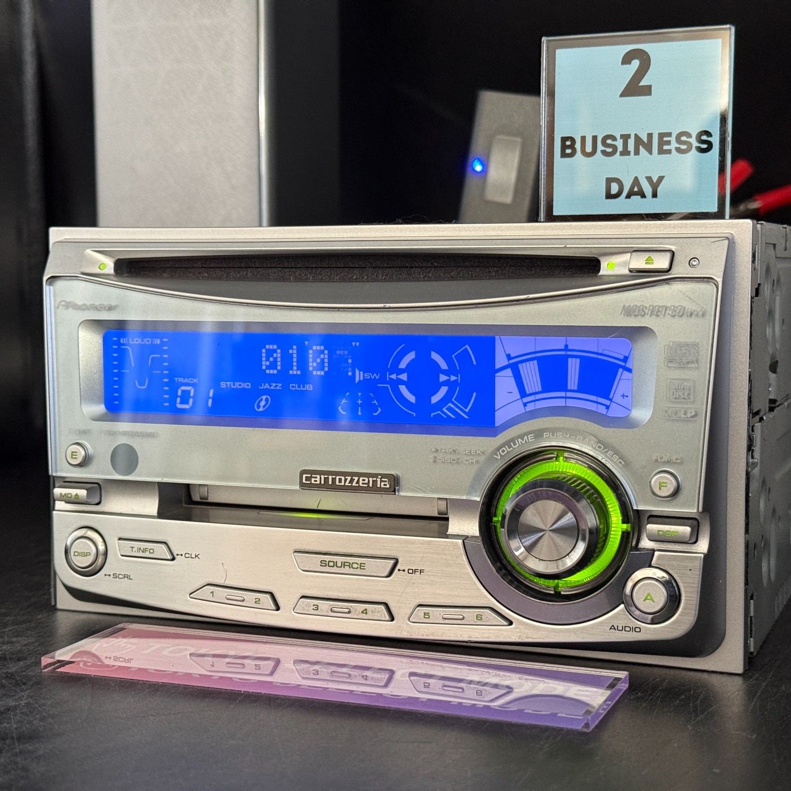Pioneer Carrozzeria FH-P055MD Car Audio CD MD Bluetooth 2DIN Tested In Stock