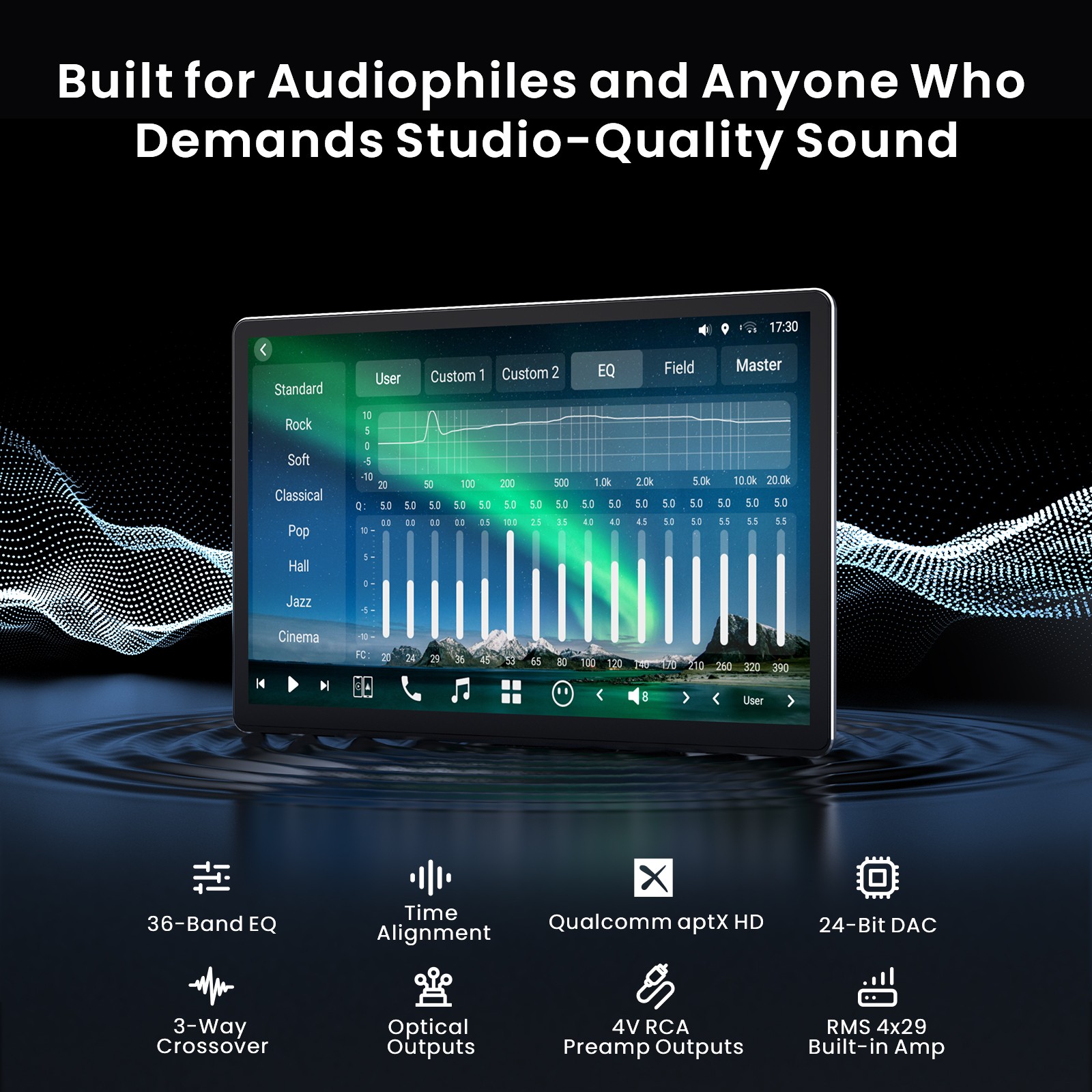 14.1″ QLED Single Duble Din Android 13 Adaptive Top AI Android Car Stereo 8+128G