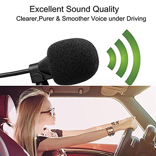 3.5mm Car Microphone, Mic for Car Vehicle Head Unit GPS DVD Enabled Stereo Audio