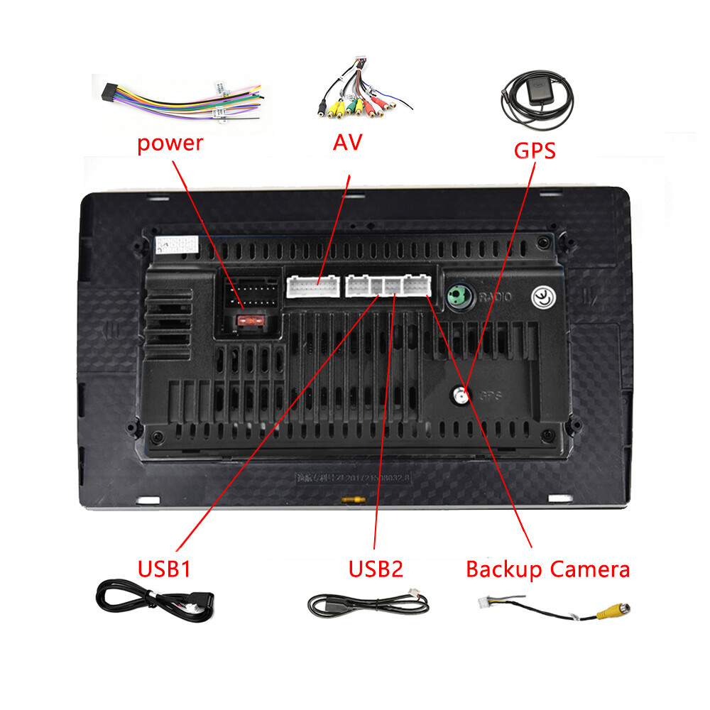 2 Din 9″ Android Car Stereo Radio GPS Navigation WIFI FM BT Mirror link 32GB ROM